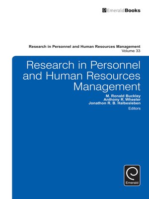 cover image of Research in Personnel and Human Resources Management, Volume 33
